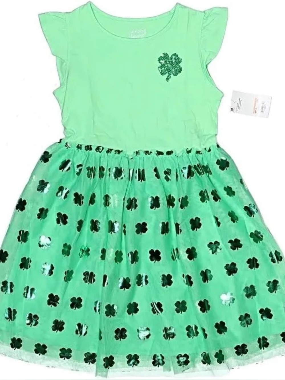 NWT Jumping Beans St Patrick’s Day Green Shamrock Dress sz 5T